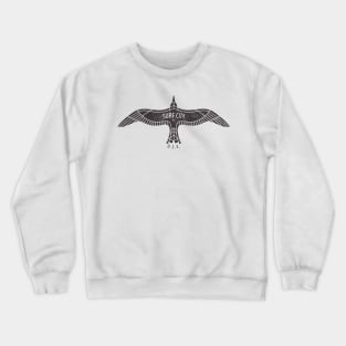 Surf City, NC Summertime Vacationing Bird Flight Crewneck Sweatshirt